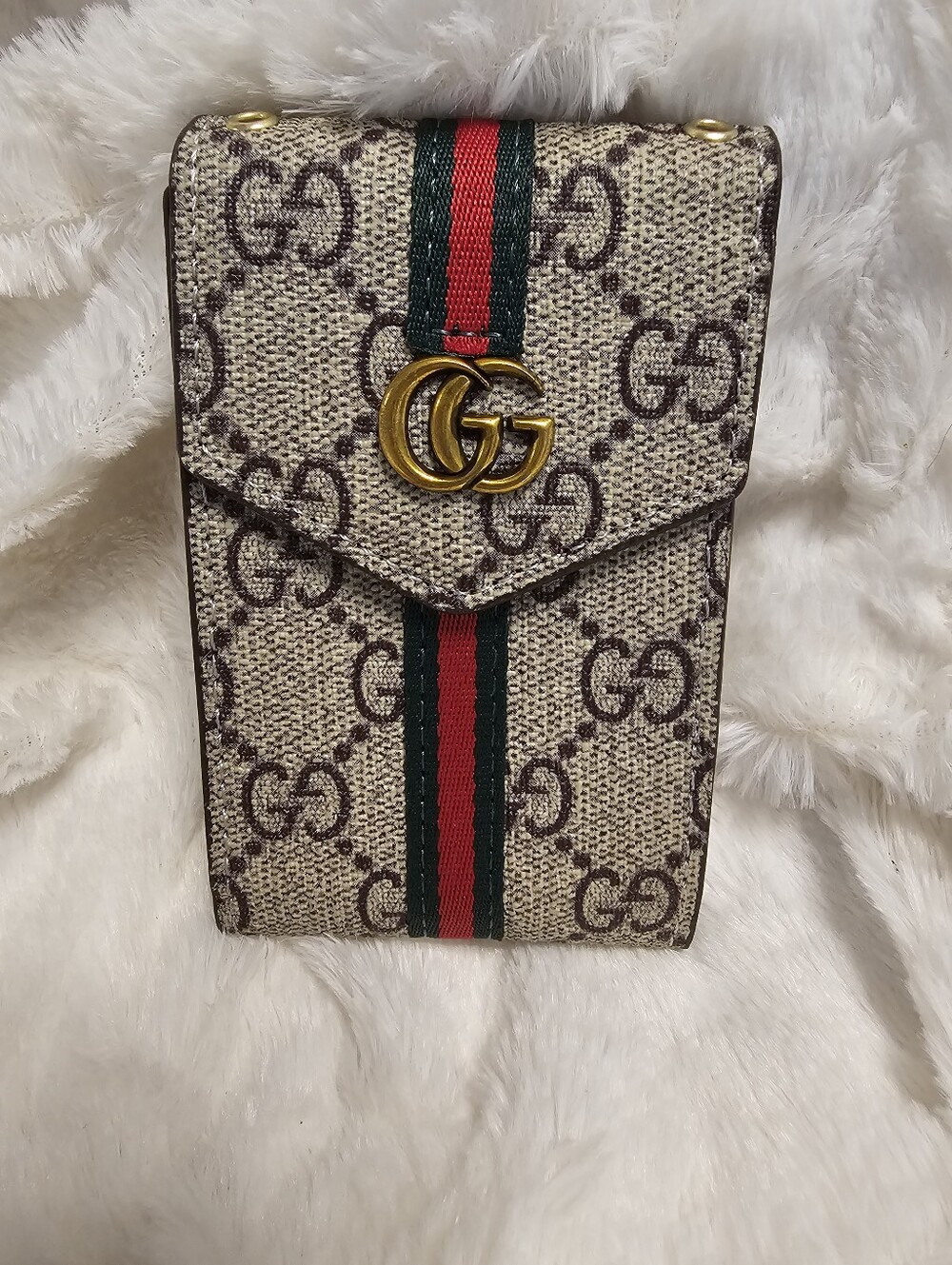 Beige Canvas Cardholder